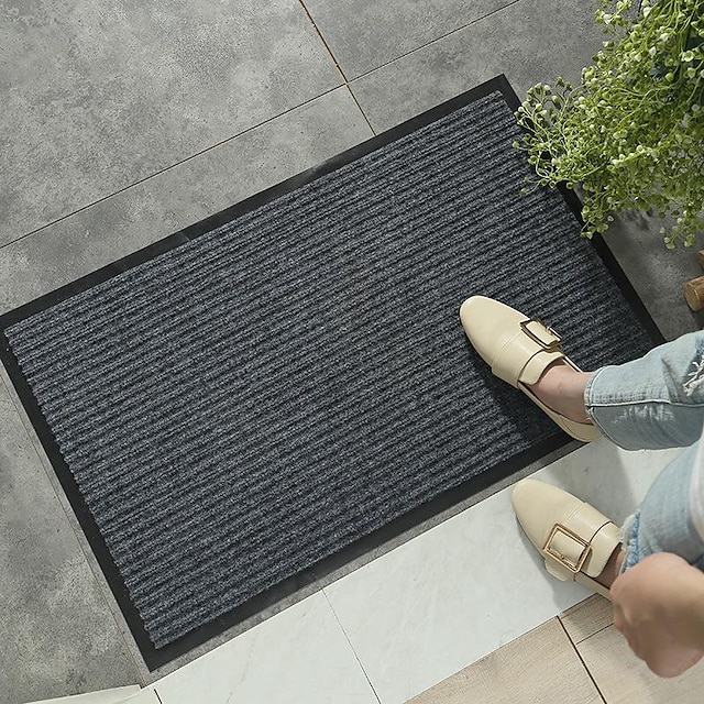  Durable Rubber Bath Mat Non-slip - Heavy Duty, Indoor/Outdoor, Easy to Clean, Waterproof, Low-Profile Entry Mat for Entry, Patio, Garage - High Traffic