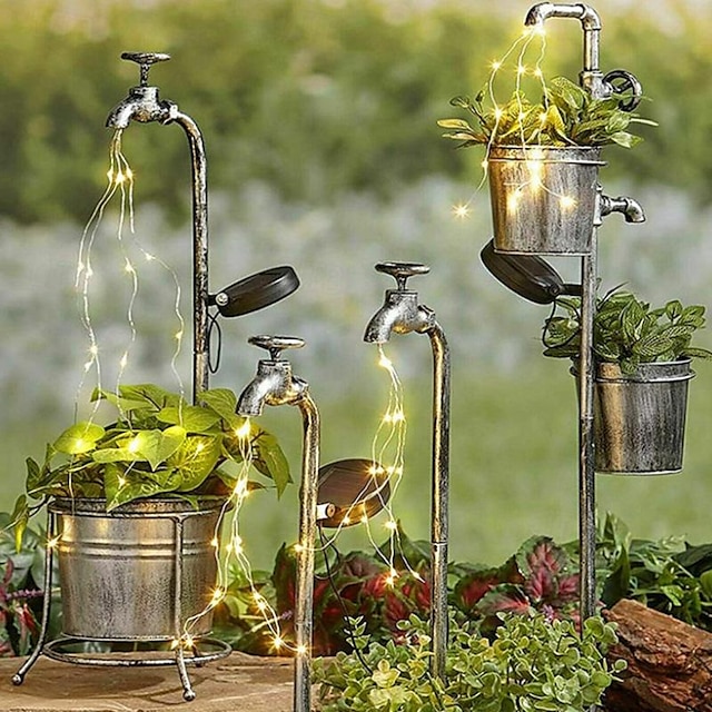  Ferro da stiro doccia solare bollitore rubinetto vaso di fiori luce prato luce cortile esterno giardino luce