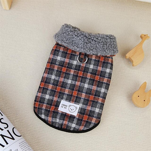  犬用 猫用 コート ジャケット 水玉柄 / チェック柄 レジャー 冬 高通気性 ソフト 洗濯可 快適 厚型 日常着 ベッドサイド カジュアル／普段着 週末 ウォーキング 犬服 for 猫 犬 ハスキー犬 ラブラドール エスキモー犬