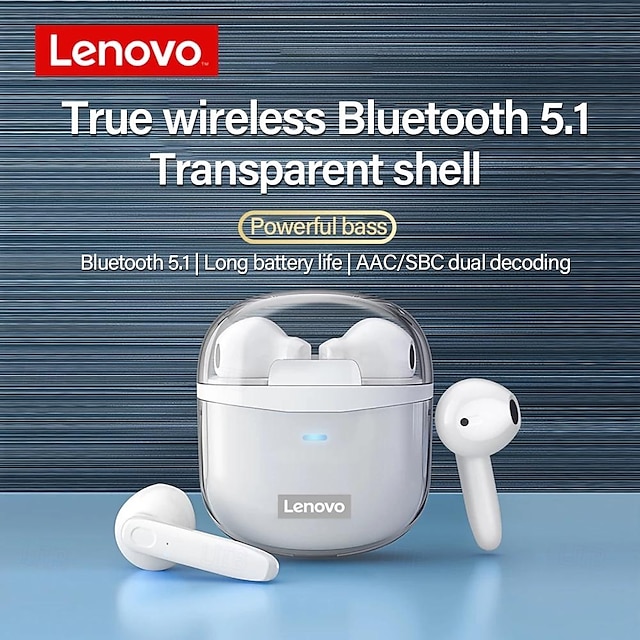  Lenovo XT96 Fone de ouvido sem fio True TWS No ouvido Bluetooth 5.1 Estéreo Com caixa de cobrança Deep Bass para Apple Samsung Huawei Xiaomi MI Viajar Cooper Caminhada Celular