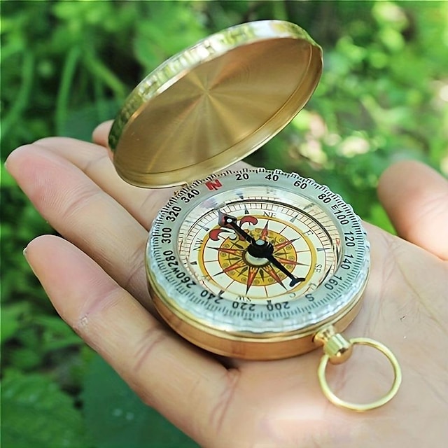  1 stk gløde kompas, bærbare udendørs camping kompas værktøjer