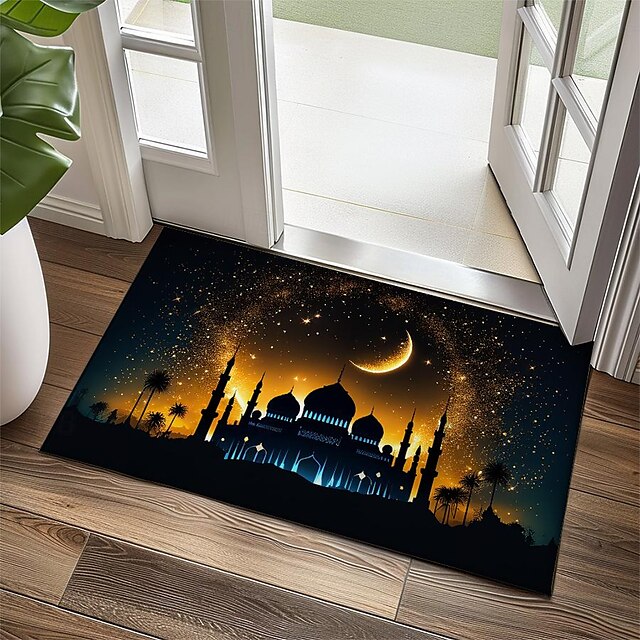  Ramadã capacho tapetes laváveis tapete de cozinha mesquita à noite antiderrapante à prova de óleo tapete interior ao ar livre decoração do quarto tapete de entrada tapete de banheiro