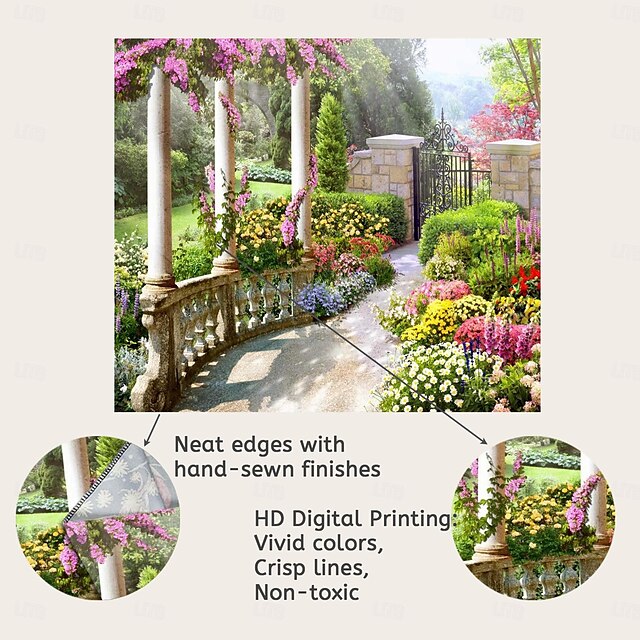 Romantic Spring Secret Garden Hanging Tapestry Wall Art Large Tapestry ...