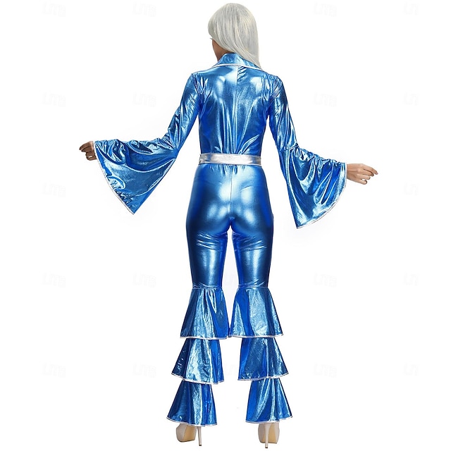 Adult 70s Hippie Cosplay Costume Retro Disco Fancy Dress Outfits Halloween Carnival Suit main image 0