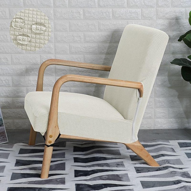  vedenpitävä tuolinpäällinen joustava jacquard rento tuolinpäällinen vetoketjulla yksivärinen huonekalusuoja pestävä irrotettava yhdelle tuolille 1kpl