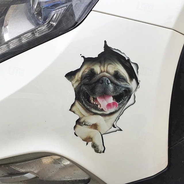  3D בול כלב מדבקת רכב חמוד מדבקת גוף רכב פיטטי בולדוג אוטומטי שינוי מדבקות DIY עמיד למים