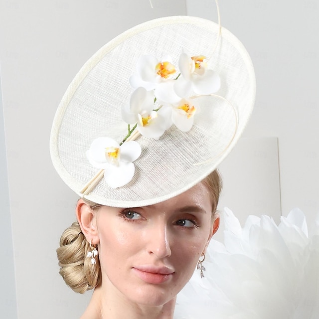  帽子帽子 シナメイソーサーハット トップハット シナメイ帽子 結婚式のティーパーティー エレガントな結婚式 羽の花のかぶと帽子