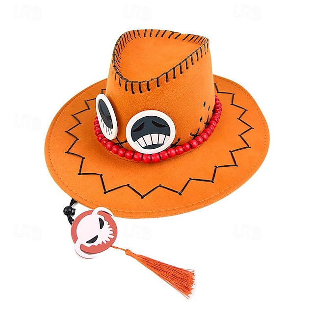  Sombrero / Gorra Inspirado por One Piece Portgas D. Ace Animé Accesorios de Cosplay Sombrero Tejido Hombre Mujer Cosplay Disfraces de Halloween