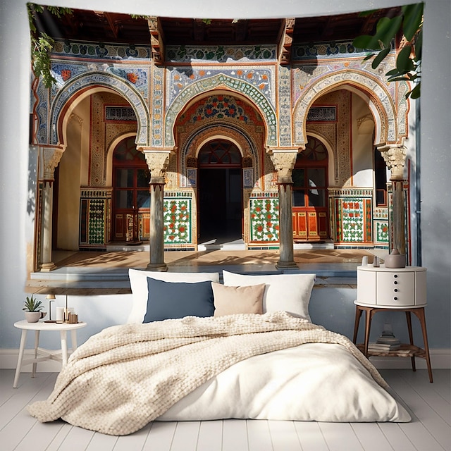  eid mubarak ramadán závěsná tapisérie uvnitř mešita nástěnné umění velká tapisérie nástěnná malba výzdoba fotografie pozadí přikrývka opona domácí ložnice dekorace obývacího pokoje