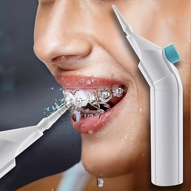  irigator oral cu fir dentare portabil fara a fi nevoie de incarcare perfect pentru calatorii in familie & îngrijire dentară zilnică cadou ideal de ziua mamei