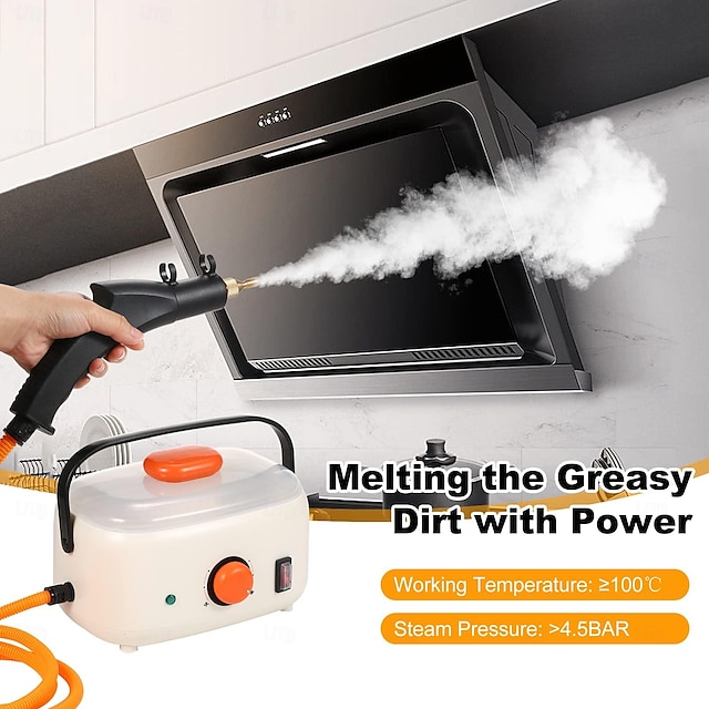  Multifunction Handheld Steam Cleaner Electric High Pressure Steam Clean Mobile Cleaning Machine Power Steamer High Temperature Portable Steam Cleaner for Furniture Car Household
