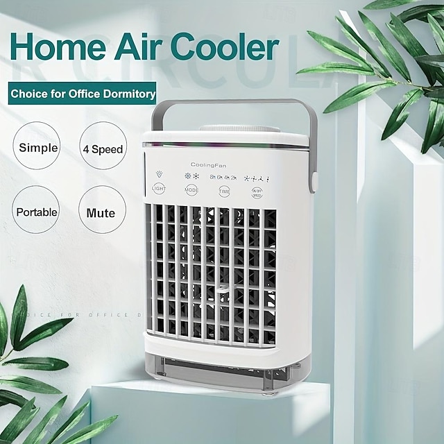  Tragbare Mini-Klimaanlage mit 4-Gang-Lüfter, tragbare Klimaanlage, Mini-Lüfter, Kühler, Luftkühler, USB-Klimaanlage