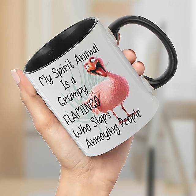  Caneca de cerâmica flamingo - xícara de café criativa de 11 onças com caixa de presente, presente ideal para mães e amigos