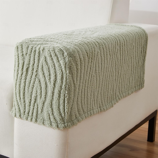 Stretch Armrest Covers for Chairs and Sofas Couch Arm Covers for Sofa Spandex Jacquard Armrest Covers Anti-Slip Furniture Protector Washable Armchair Slipcovers for Recliner Set of 2 Sage Green 30