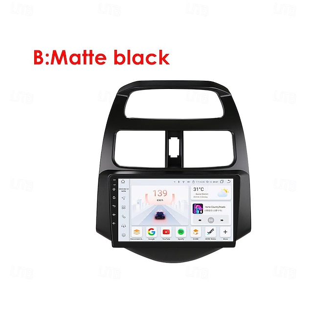  Android 12 autoradio voor chevrolet spark beat matiz creatieve 2010-2014 multimedia stereo carplay navigatiesysteem mat zwart