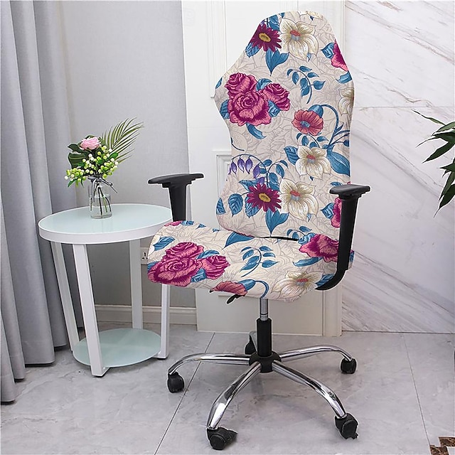  Gaming Chair Covers Stretch Washable Computer Chair Slipcovers for Armchair, Swivel Chair, Gaming Chair,Computer boss Chair Floral Printed