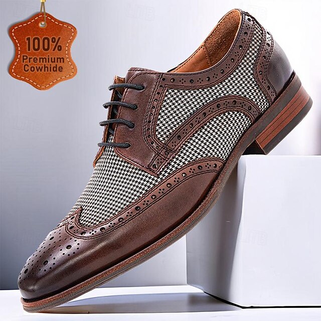 Men's Oxfords Derby Shoes Dress Shoes Business Classic Casual Wedding Daily Office & Career