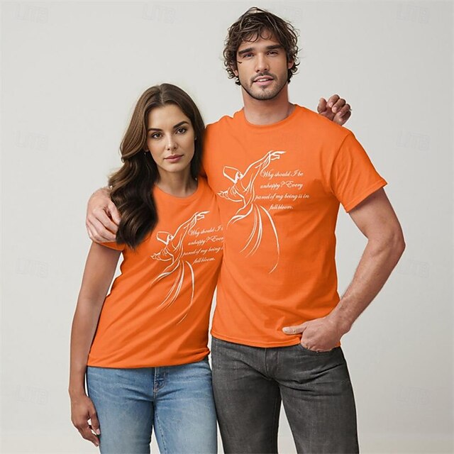  Ramadan Fasting Mode Islamic T-shirt Print Graphic T-shirt For Couple's Men's Women's Adults' 3D Print Casual Daily
