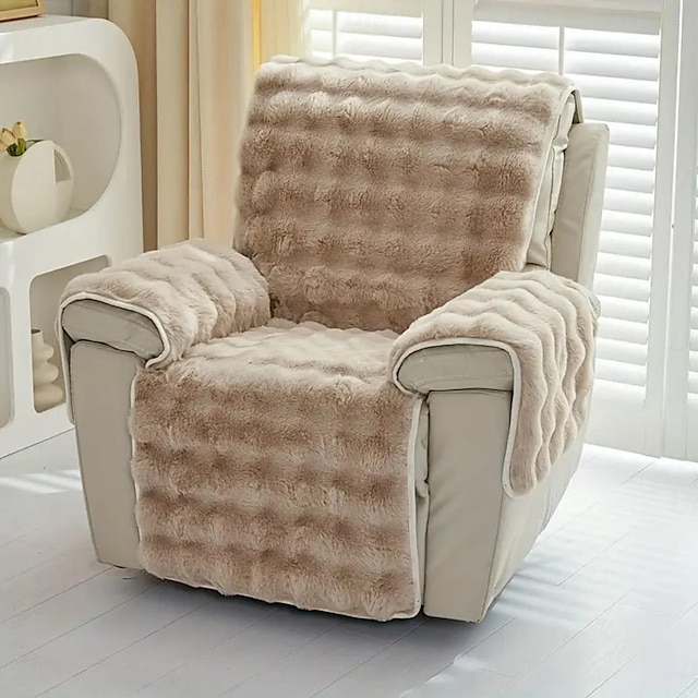 pehmeä muhkea sohvan päällinen lepotuoli tuolin päällinen paksu takkuinen sumea poikkipintainen sohvapäällinen 4 kpl setti, liukumaton sohvan päällinen huonekalusuoja lapsille, lemmikeille