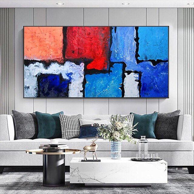  mintura ręcznie robione abstrakcyjne duże bloki kolorów obrazy olejne na płótnie dekoracja ścienna nowoczesny obraz do wystroju domu zwinięty obraz bezramowy, nierozciągnięty
