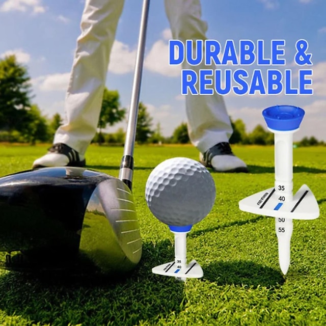  Golf-Tees höhenverstellbar, hohe Stabilität, geringe Reibung, Erhöhung der Distanz, unzerbrechlich, lange Golf-Tees, Golf-Trainingsgerät
