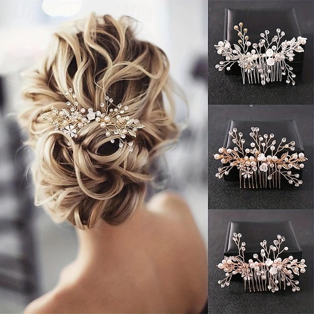  Bridal Headpiece Wedding Hair Pin Hair Vine Accessories Bridal Crystal Pearl Hair Comb, Bridal Head Piece Hair Piece Jewelry Gift