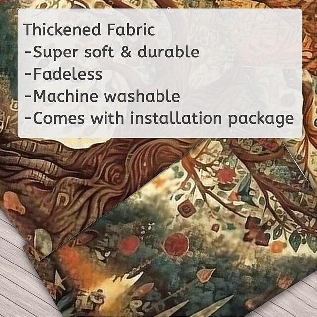 Tree of Life Hanging Tapestry Sun Moon Wall Art Large Tapestry Mural