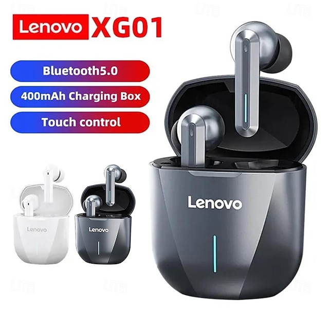  Original Lenovo XG01 TWS Wireless Bluetooth Headset Dual Microphone Noise Reduction AI Control Stereo Bass gaming earphone