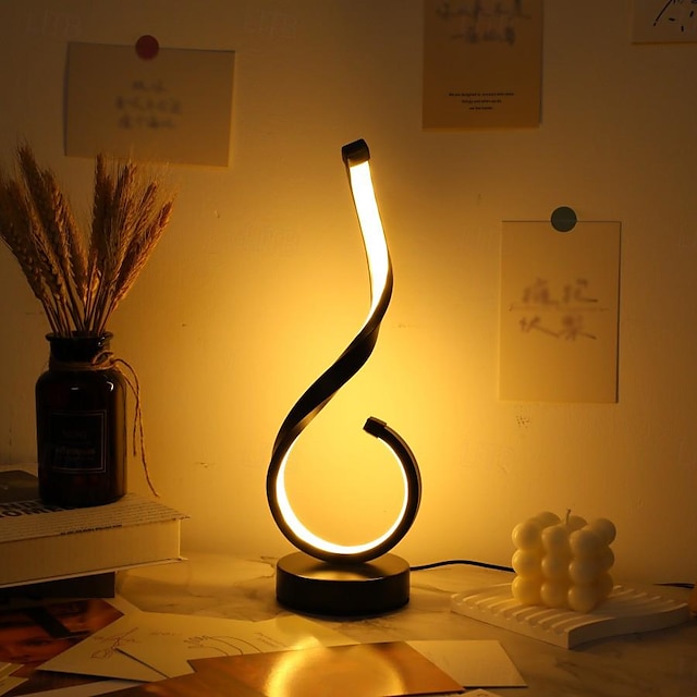  moderne bordlampe kreativ notatdesign 3-fargers dimming usb soverom nattbord stue atmosfære lampe