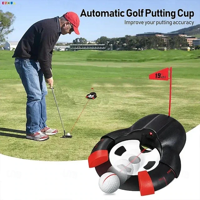 Golf Ball Return Putting Machine - Golf Putting Return Machine - Black ...