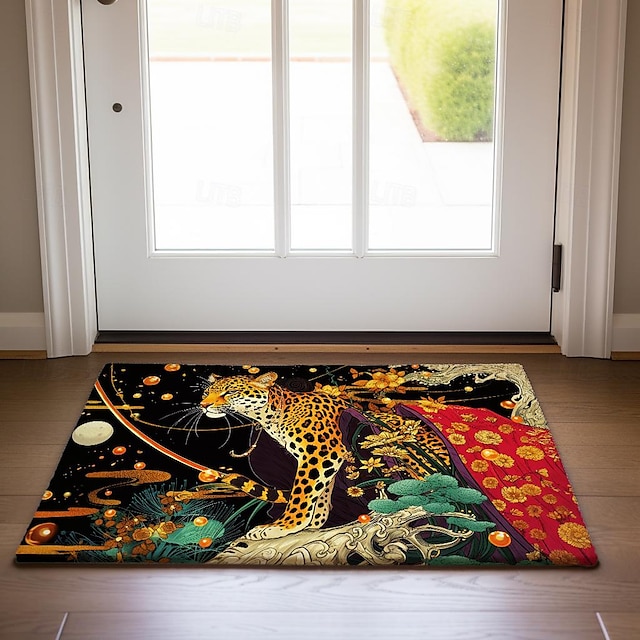  leopardí rohožka ve stylu art deco protiskluzový koberec odolný proti oleji vnitřní venkovní rohož ložnice výzdoba koupelna vstupní rohož rohožka rohožka