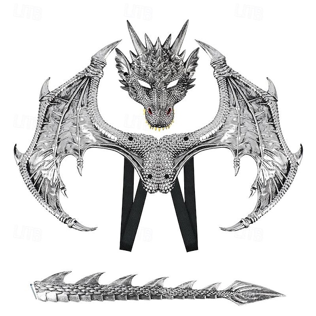  balaur Halloween Aripi Mască Costum de petrecere Costum de carnaval Petrecere / Seară Costum Cosplay Pentru copii Băieți Fete Carnaval Zuia Copiilor Mascaradă Petrecere Halloween Mascaradă Costume de