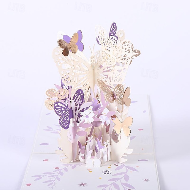 Garden Butterflies Pop Up Card 3d Greeting Card Butterfly Pop Up Card Spring Card Card For Wife