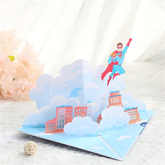  felicitare de ziua tatălui super tată felicitare pop-up 3d felicitare de ziua tatălui pentru tată soț felicitare cu mesaj de binecuvântare carton pentru ziua tatălui cel mai bun cadou