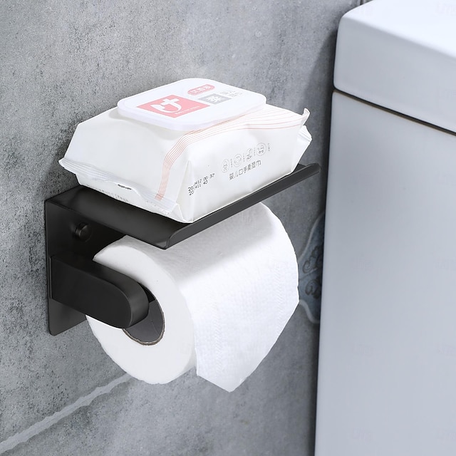  Toilet Paper Rack 304 Stainless Steel Multi-Functional Storage Roll Paper Rack for Bathroom 1pc