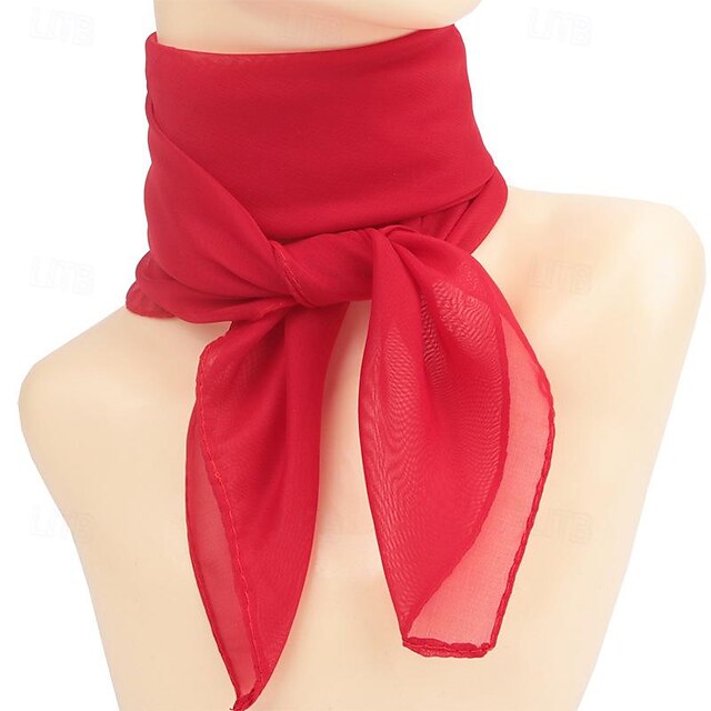 Square Chiffon Scarf Hair Accessories Rockbility Retro Vintage 1950s for Women2