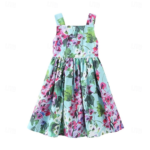 Girl s Bohemian Style Dress Printed Camisole Dress Floral Dress Summer Dress Summer Spring