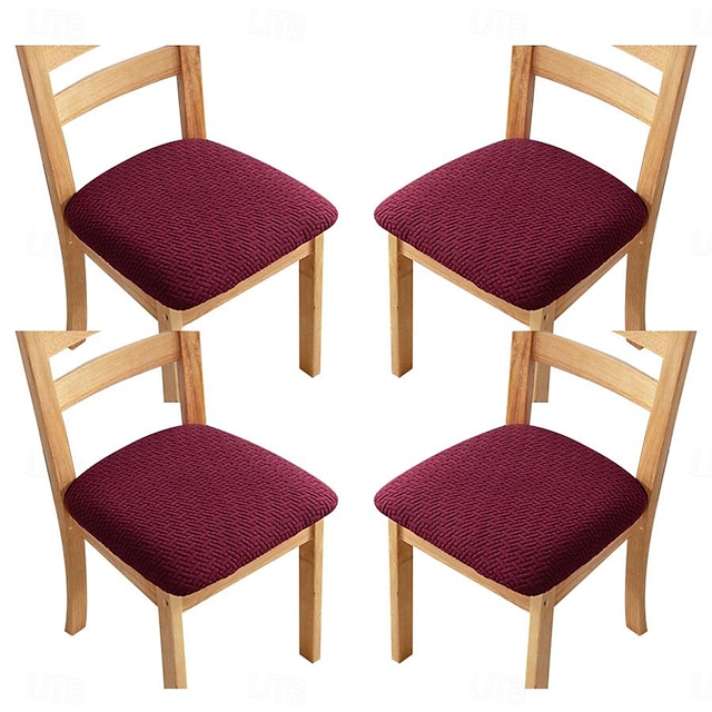  Huse pentru scaune din jacquard elastic, 4 buc.