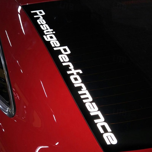  Naklejka na przednią szybę samochodu Naklejka na tylną szybę samochodu odblaskowa alfabet Prestige Performance