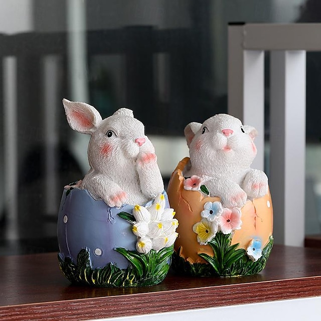  velikonoční zajíček vajíčko figurky králík plastika na jaro domů svatba zelená