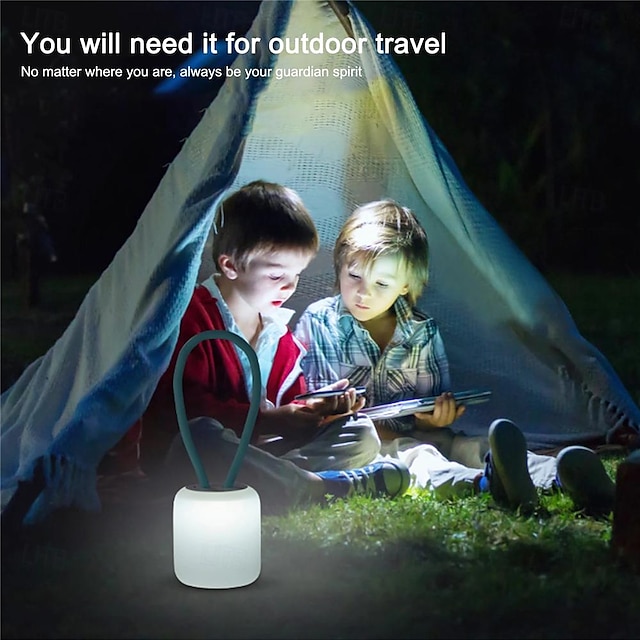  LED-Campinglicht, flexibles Seil, USB-Aufladung, Dimmen, Silikon-Nachtlicht, tragbares Camping-LED-Licht zum Wandern, Strandbeleuchtung, Außenbereich, 1 Stück