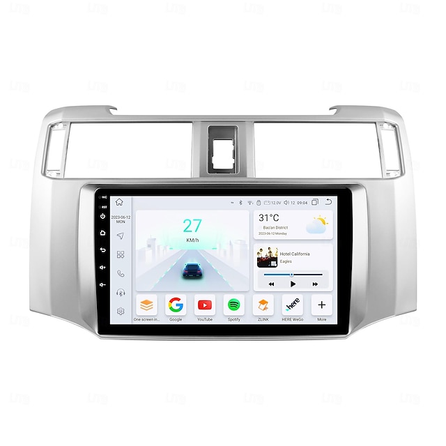  android 12 ραδιόφωνο αυτοκινήτου για toyota 4runner 4runner 2009 - 2019 αναπαραγωγής πολυμέσων στερεοφωνικό wifi bt πλοήγηση μονάδας κεφαλής carplay