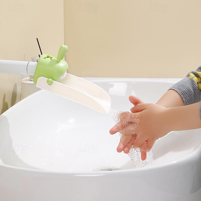  Extension de robinet pour enfants, outil de lavage des mains résistant aux éclaboussures, dessin animé mignon, 1 pièce
