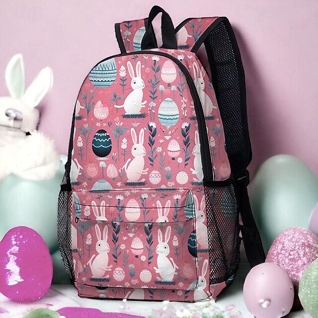  Dámské batoh Školní taška 3D batoh Škola Venkovní Velikonoce Anime Komiks Polyester Velká kapacita Lehká váha Odolné Zip Grafika Světlá růžová Rubínově červená Fuchsiová