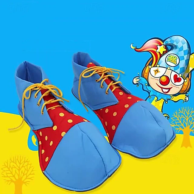 Burlesque Clown Clown Halloween Shoes Party Costume Masquerade It Outfits Cosplay Adults' Men's Women's Carnival Masquerade Performance Party Stage Easy Halloween Costumes Dress Up 12