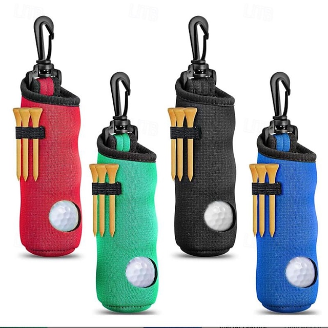  Golf Waist Bag Portable Ball Storage Pouch with Digital Printing, Conveniently Holds Up to 3 Balls, Available in 4 Vibrant Colors for Golf Enthusiasts On-the-Go