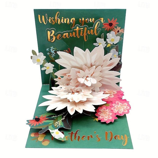  moederdag verjaardag driedimensionale wenskaart cadeau decoratie papier snijwerk bloem festival bedankkaart 1 st