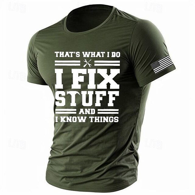 Men's National Flag T Shirt Tee Top Cotton Short Sleeve Graphic Shirt White Red Army Green Comfortable Tee Vacation Street Fashion Designer Clothing 9