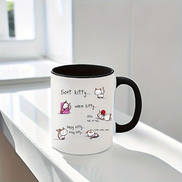  1pc Funny Cat Mug Coffee Mug Funny Gift Inspirational Gift Birthday Gift Party Favor Holiday Decoration Holiday Gift Gift For Friends 11 Oz