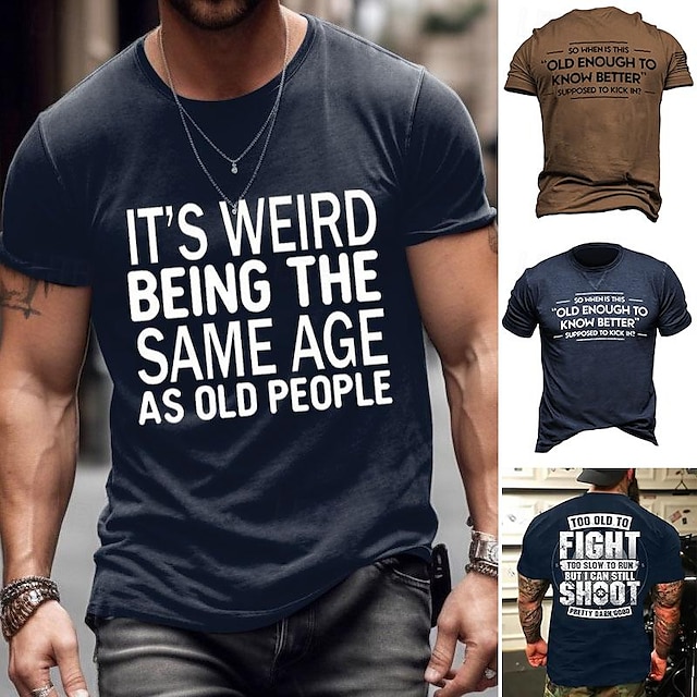  Hombre Letra Estampados Camiseta Camisetas gráficas Algodón Manga Corta Gráfico Camisa Azul oscuro#1 Azul Marino Azul Oscuro Camiseta cómoda Exterior Calle Ropa de diseñador de moda